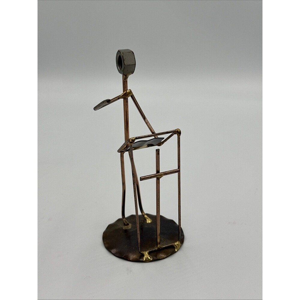 Rock Creek Metal Craft Statue Preacher, Minister Sermons Collectible‎ Metal Art